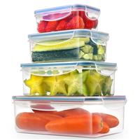 YASHE Food Storage Containers 16PCS 8 Containers + 8 Lids, Airtight Plastic Food Containers with Lids, Pantry Kitchen Containers, Leak-Proof, BPA Free, Microwave Freezer Safe, 0.24-1.5L