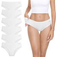 coskefy Underwear Women, 6 Pack Cotton Knickers Soft Breathable Briefs Comfy Hipster Panties Ladies Underpants