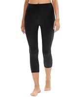 DDOBB High Waisted Capri Leggings for Women 3/4 Gym Leggings Opaque Cropped Trousers Tummy Control Pants for Workout Yoga