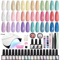 VANREESA Gel Nail Polish Set with Lamp Starter Kit