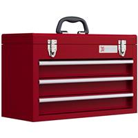 DURHAND Tool Chest, Lockable Metal Tool Box with Ball Bearing Runners, Portable Toolbox