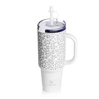 Ideus Insulated Tumbler, 40oz (1140ml) Stainless Steel Double Walled Travel Tumbler with Handle and Straw Lid for Cold & Hot Beverages