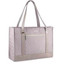 EMPSIGN Laptop Tote bag for women 16 Inch, Stylish Computer Shoulder Tote Bag for Work, Large Capacity Quilted Laptop Briefcase, Waterproof Women Business Office Bag