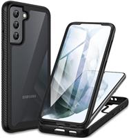 CENHUFO for Samsung Galaxy Case Built-in Screen Protector, Military Grade Shockproof Clear Cover 360Full Body Protective Rugged Bumper Phone Case for Samsung