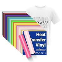 TECKWRAP Heat Transfer Vinyl - 12" x 10ft Iron on Vinyl for DIY Clothing,Shirts,Logos,Hats, Fabric HTV Vinyl Heat Transfer Paper Compatible with Heat Press Craft Cutters