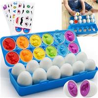 Wanonoo Dinosaur Matching Eggs for Toddlers Easter Toy Easte