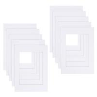 10 Pcs Photo Mounts 12 x 10 to Fit 10 x 8, White Paper Acid