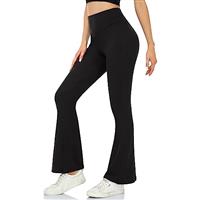ACTINPUT Yoga Pants for Women Flared Leggings High Waisted Bootcut Black Trousers Women's Workout Bootleg Stretchy Leggings