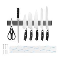 Tysonir 10 Inch Stainless Steel Magnetic Knife Storage Strip,Knife Bar Block Magnet, Strong and Secure Magnetic Knife Rack for Metal Kitchen Utensils, Wall or Fridge Holder Tool Holder,Silver