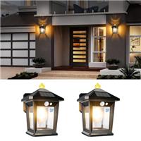 T-SUN Solar Wall Lights Outdoor Waterproof IP65, 3 Lighting