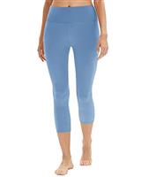 DDOBB High Waisted Capri Leggings for Women 3/4 Gym Leggings Opaque Cropped Trousers Tummy Control Pants for Workout Yoga