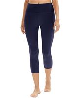 DDOBB High Waisted Capri Leggings for Women 3/4 Gym Leggings Opaque Cropped Trousers Tummy Control Pants for Workout Yoga