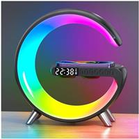 Domigard G Lamp Wireless Charger, Night Lights with Bluetooth Speaker & Alarm Clock, LED Atmosphere Lamp for Bedroom, Birthday Gifts Gadgets For Teenage Boys Girls