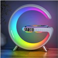 Domigard G Lamp Wireless Charger, Night Lights with Bluetooth Speaker & Alarm Clock, LED Atmosphere Lamp for Bedroom, Birthday Gifts Gadgets For Teenage Boys Girls