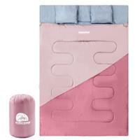 Double Sleeping Bag for Adults and Kids - Lightweight SleepingBag with 2 Pillows, 2 Man Large Sleeping bag for Camping, Waterproof 3 Season Sleeping Bag for Outdoor, Hiking by Underwood-Aggregator