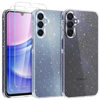 YIRSUR Glitter Clear Case Compatible with Samsung Galaxy A15