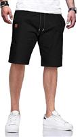 HCSS Mens Casual Shorts Summer Cotton Chino Sports Shorts with Elastic Drawstring Waistband