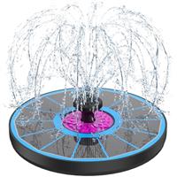 SZMP 3.5W Solar Fountain, 2025 Upgraded Glass Panel Bird Bath Fountains, Solar Powered Water Fountain Pump with 7 Nozzles & 4 Fixers for Garden, Pond, Bird Bath, Pool