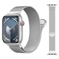 Patented Milanese Loop Compatible with Apple Watch Straps 46mm 38mm 40mm 41mm 42mm 44mm 45mm 49mm for Women Men, Magnetic Bands for iWatch Strap Series 10 9 8 7 6 5 4 3 SE2 SE Ultra2 Ultra