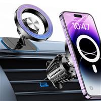 Coolpow for Magsafe Car MountStrong Magnets Magnetic Phone Holder for Car Phone Holder Dash360 Phone Mount for CAR Accessories for Women iPhone 16 15 14 & MagSafe Case All Phones with Metal Ring