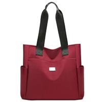 URAQT Nylon Shoulder Bag for Women, Multi-Pocket Tote Bag with Zipper, Waterproof Casual Tote Bags Lightweight Nylon Hobo Bag, Large Capacity Handbag for School Shopping Travel Work Daily Use