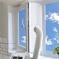 AC Window Seal,Portable Universal Window Kit for Mobile Air Conditioner Unit and Tumble Dryer,Hot Air Stop Air Exchange Guards with Zip and Adhesive Fastener