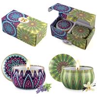 Yinuo Mirror Gifts for Women, 12 x 70 g Scented Candles Gift Set for Women, Soy Wax Aromatherapy Candles for Mother's Day, Christmas, Birthday, Valentine's Day, Bathroom, Yoga