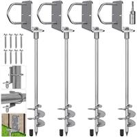 Insaga Multi-Purpose Ground Anchors Screw in, Wider Spiral E