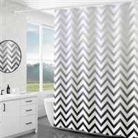 WOODFIB Shower Curtain, 100% PEVA Waterproof Anti-Mould Proof Resistant, Quick-Drying, Washable Bathroom Curtain, Includes 12 Pcs Curtain Hooks