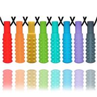 Sensory Chew Necklaces for Boys and Girls, 8 Pack Chew Necklace for Sensory Kids with Autism, ADHD, SPD, Biting, Silicone Chew Necklace Sensory Oral Chew Toys for Adults Reduce Chewing Anxiety Fidget