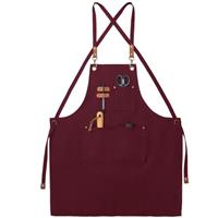 FunChaos Canvas Aprons, Work Aprons for Men Women, Chef Aprons with Adjustable Strap and 3 Pockets, Apron for Servers Kitchen Cooking Baking Artist Painting, Cross Back