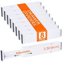 Lifewit 8 Pack Kitchen Drawer Dividers 2.36" High