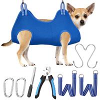 OVTEXZOG Dog Grooming Hammock Harness, Dog Sling for Nail Clipping/Trimming,Pet Grooming Restraint Bag with Nail Clippers Trimmer,Dog Grooming Supplies Kit for Claw Care