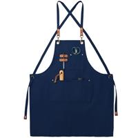 FunChaos Canvas Aprons, Work Aprons for Men Women, Chef Aprons with Adjustable Strap and 3 Pockets, Apron for Servers Kitchen Cooking Baking Artist Painting, Cross Back