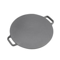 Warmiehomy Cast Iron Griddle Pan Grill,32cm Non-Stick Dosa Pizza Crepe Pan,Baking BBQ Skillet with Handles for Oven Gas Induction Electric Hob,Round