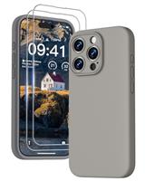 GOODVISH 3 IN 1 for iPhone 15/15 Pro/15 Pro Max/16/16 Pro/16 Pro Max/16e Case, Upgraded Camera Protection, 2X HD Screen Protector, Liquid Silicone Anti-Scratch Shockproof Anti-Fingerprint Phone Case