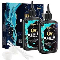 Upgraded UV Resin Kit - Crystal Clear UV Cure Resin Hard for Jewelry Making, DIY Crafts - Low Odor