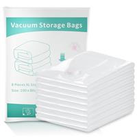 Vacuum Storage Bags, Space Saving Bags 12 Packs Thicker Type, Double Zip Seal & Leak Valve Reusable for Clothes Comforters Bedding Pillow