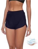 Leovqn Period Swimwear Shorts Menstrual Leakproof Swim Bathing Suit Built-in Bikini Bottom Waterproof UV 50+ Teens Girl