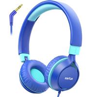 EarFun Kids Headphones, Foldable On-ear Headphones for Kids, 85dB Volume Limiter, Durable Design, Stereo Sound, Super Light, Adjustable Headband, Wired Children Headphone for School/Travel/Phone