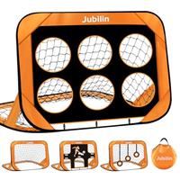 Jubilin Zdzqk-1 Football Goal, Orange, 4 Modes Pop Up Soccer