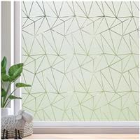 Beautysaid Window Film Privacy: Frosted Window Film with Triangular Pattern for Glass Windows, Anti-UV Vinyl, Static Cling Self-Adhesive, Opaque Privacy Film for Office and Home