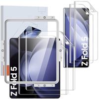 Vizvera for Samsung Galaxy Fold 5 Screen Protector [Not Glass] Accessories Flexible EPU Film and Tempered Glass Camera Lens Screen Protector HD Clear Full Coverage Bubble Free
