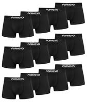 FORVEVO Mens Boxers Shorts 12 Pack, Cotton Underwear Briefs for Men, Breathable Underpants, No Itchy Labels Retro Undertrunk (M-3XL)