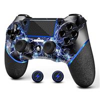 AceGamer Wireless Controller for PS4 Game Compatible with PS4/Pro/PC with Motion Motors and Audio Function,Mini LED Indicator,USB Cable and Anti-Slip (blue)