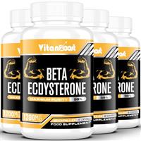Beta Ecdysterone Supplement 1200mg | Increases Lean Muscle Mass, Exercise Performance, Strength and Protein Synthesis, 98% Maximum Purity Formulated for Enhanced Absorption