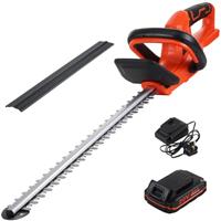 ZELATAN 52cm Cordless Hedge Trimmer, 20V Handheld Hedge Cutter, Lightweight & Compact Bush Trimmer, Battery & Charger Included