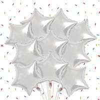 10 Pack Pink Star Balloons - 18 Inch Star Shaped Foil Balloons for Christmas Birthdays Father's Day Engagement Wedding Baby Shower Party Decorations