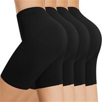 SIHOHAN 4 Pack Women Anti Chafing Shorts Smooth Under Dress Shorts Comfy Seamless Chub Rub Shorts for Yoga