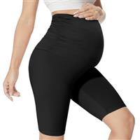QGGQDD Maternity Biker Shorts Over Belly High Waisted for Pregnancy Yoga Workouts